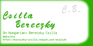 csilla bereczky business card